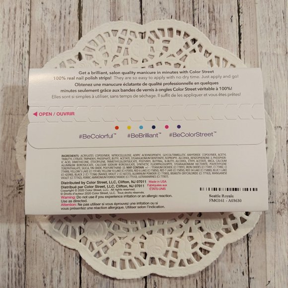 Color Street 100% Nail Polish Strips Seattle Royale - Picture 5 of 7